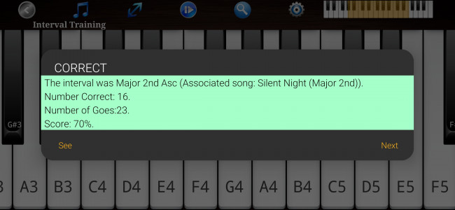 اسکرین شات برنامه Piano Ear Training 4