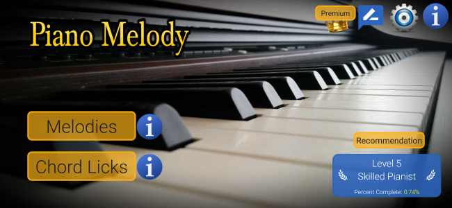 اسکرین شات 2 برنامه Piano Melody - Play by Ear