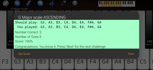 اسکرین شات 3 برنامه Piano Scales & Chords