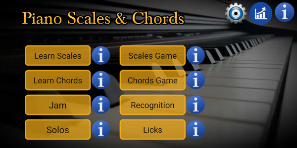 اسکرین شات برنامه Piano Scales & Chords 1