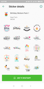 اسکرین شات برنامه Birthday Stickers for WhatsApp - WAStickerApps 3