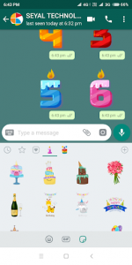 اسکرین شات برنامه Birthday Stickers for WhatsApp - WAStickerApps 4