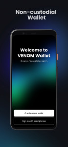 اسکرین شات برنامه Venom Blockchain Wallet 1