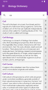 اسکرین شات برنامه Biology Definition And Dictionary 1