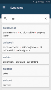 اسکرین شات برنامه Synonyms French Offline 1
