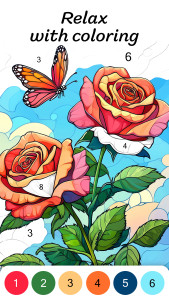 اسکرین شات 1 برنامه Color by Number for Adults