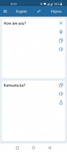 اسکرین شات برنامه Filipino English Translator 2