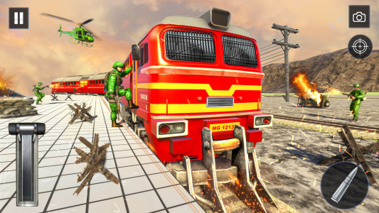 اسکرین شات بازی Army Train Shooter: Train Game 2