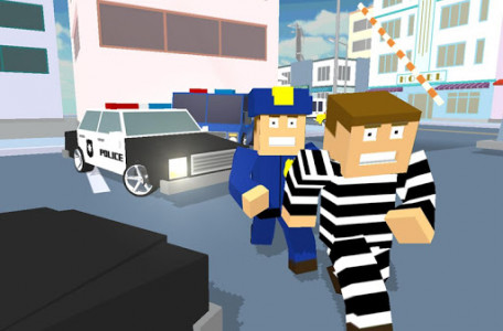 اسکرین شات بازی Blocky Cop Craft Running Thief 3