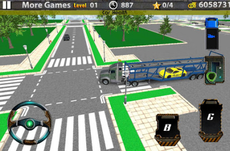اسکرین شات بازی 3D Car transport trailer truck 1