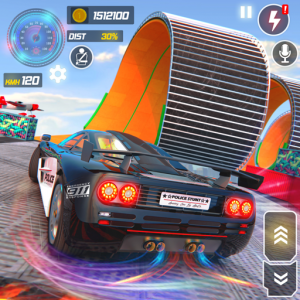 اسکرین شات بازی Crazy Car Stunt: Ramp Car Game 1
