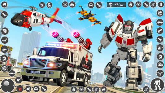 اسکرین شات بازی Ambulance Robot Transform Game 2