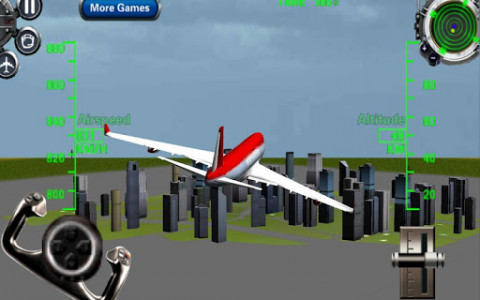 اسکرین شات بازی 3D Airplane flight simulator 2 1