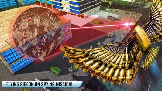 اسکرین شات بازی Flying Pigeon Robot Bike Games 6
