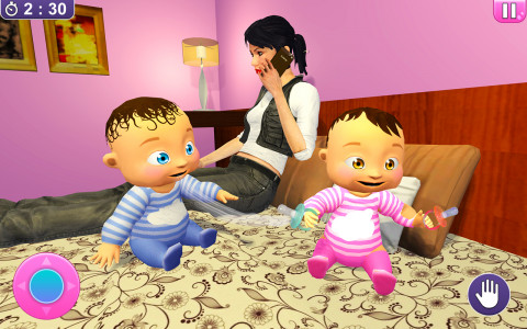 اسکرین شات بازی Real Twins Baby Simulator 3D 4