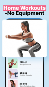 اسکرین شات برنامه Fitness app with home and gym workouts for women 2