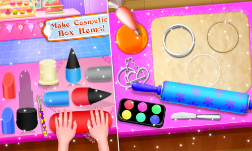 اسکرین شات 1 بازی Makeup Kit Cakes- Cosmetic Box