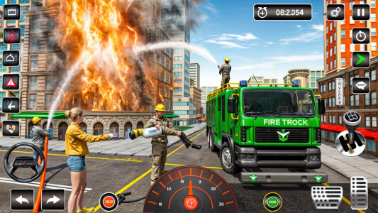 اسکرین شات بازی Emergency Fire Truck Game 1