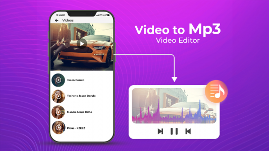 اسکرین شات 1 برنامه Video to MP3 Converter & Trim