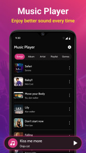 اسکرین شات 1 برنامه Music Player - MP3 Player