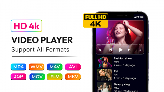 اسکرین شات 1 برنامه Video & Music Player
