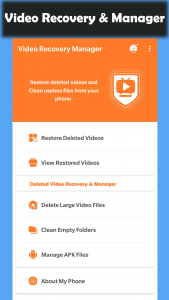 اسکرین شات 1 برنامه Deleted Video Recovery