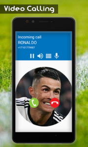 اسکرین شات برنامه Fake C Ronaldo Video Call – Prank 3