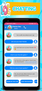 اسکرین شات برنامه Patrick Video Call Star & Chat Simulator 3