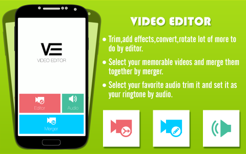 اسکرین شات 1 برنامه Video editor: mute, compressor