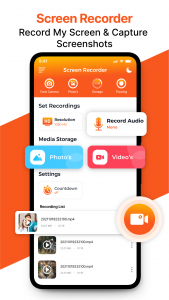 اسکرین شات 1 برنامه Screen recorder video recorder