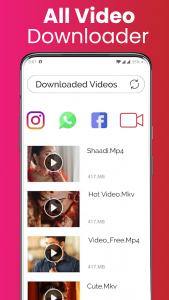 اسکرین شات برنامه Video download app - Popular downloader 1