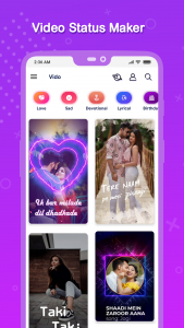 اسکرین شات برنامه Vido : Video Status Maker 1