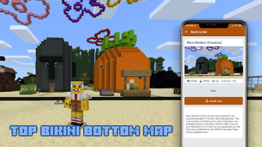 اسکرین شات برنامه Map Bikini Bottom & Mods for MCPE 1