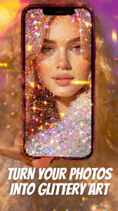 اسکرین شات 2 برنامه Glitter Live Wallpaper Glitzy