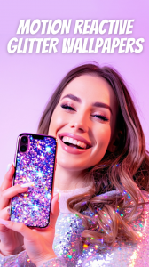 اسکرین شات 1 برنامه Glitter Live Wallpaper Glitzy