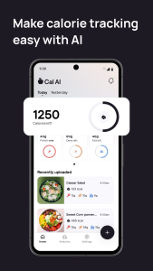 اسکرین شات 1 برنامه Cal AI - Food Calorie Tracker