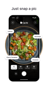 اسکرین شات 2 برنامه Cal AI - Food Calorie Tracker