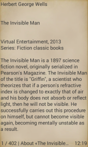 اسکرین شات 2 برنامه The Invisible Man by H.G.Wells