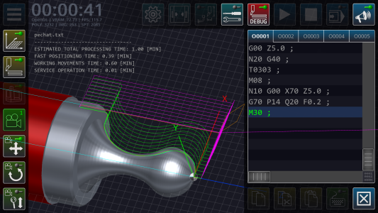 اسکرین شات 2 برنامه CNC Simulator Lite