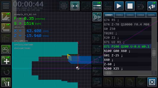 اسکرین شات 7 برنامه CNC Simulator Lite