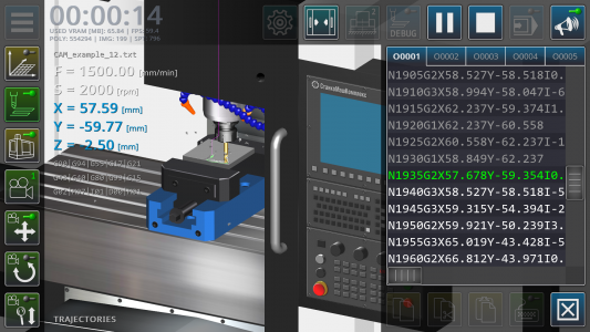 اسکرین شات برنامه CNC Milling Simulator 3