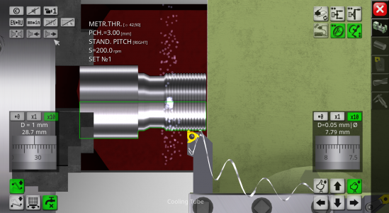 اسکرین شات 3 برنامه Lathe Simulator Lite