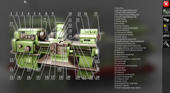 اسکرین شات 7 برنامه Lathe Simulator Lite