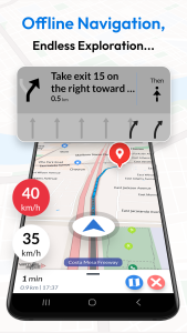 اسکرین شات 1 برنامه Offline Map Navigation