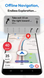 اسکرین شات برنامه Offline Map Navigation 1