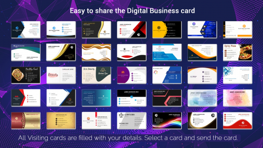 اسکرین شات برنامه Business Card Maker, Visiting 8