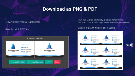 اسکرین شات 3 برنامه Business Card Maker, Visiting