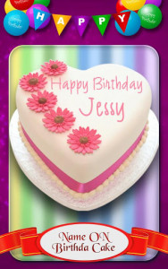 اسکرین شات برنامه Name and Photo on Birthday cake 2