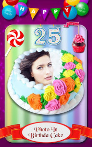 اسکرین شات برنامه Name and Photo on Birthday cake 3