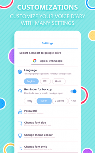اسکرین شات 3 برنامه Voice Diary with Lock 2024